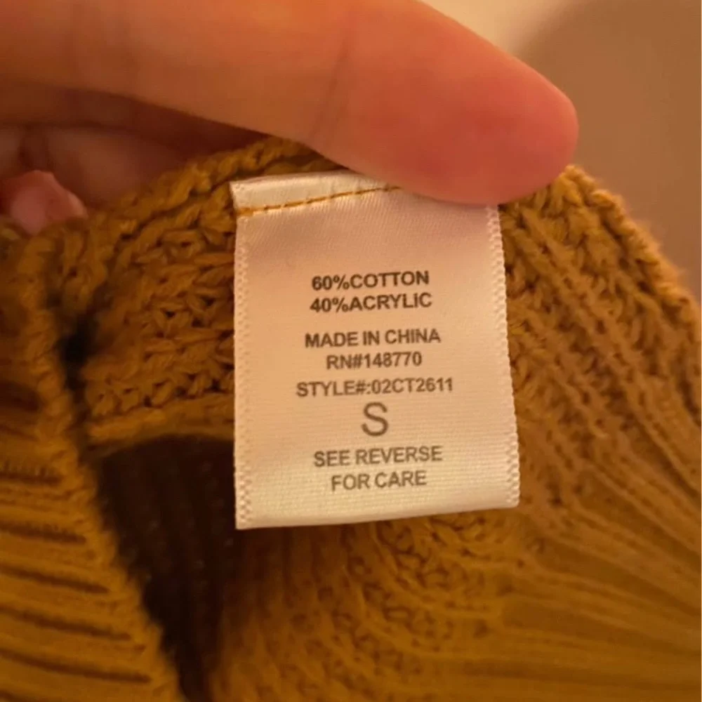 Sienna Sky Yellow Crew Neck Sweater with Chunky Knit - Picture 4 of 4